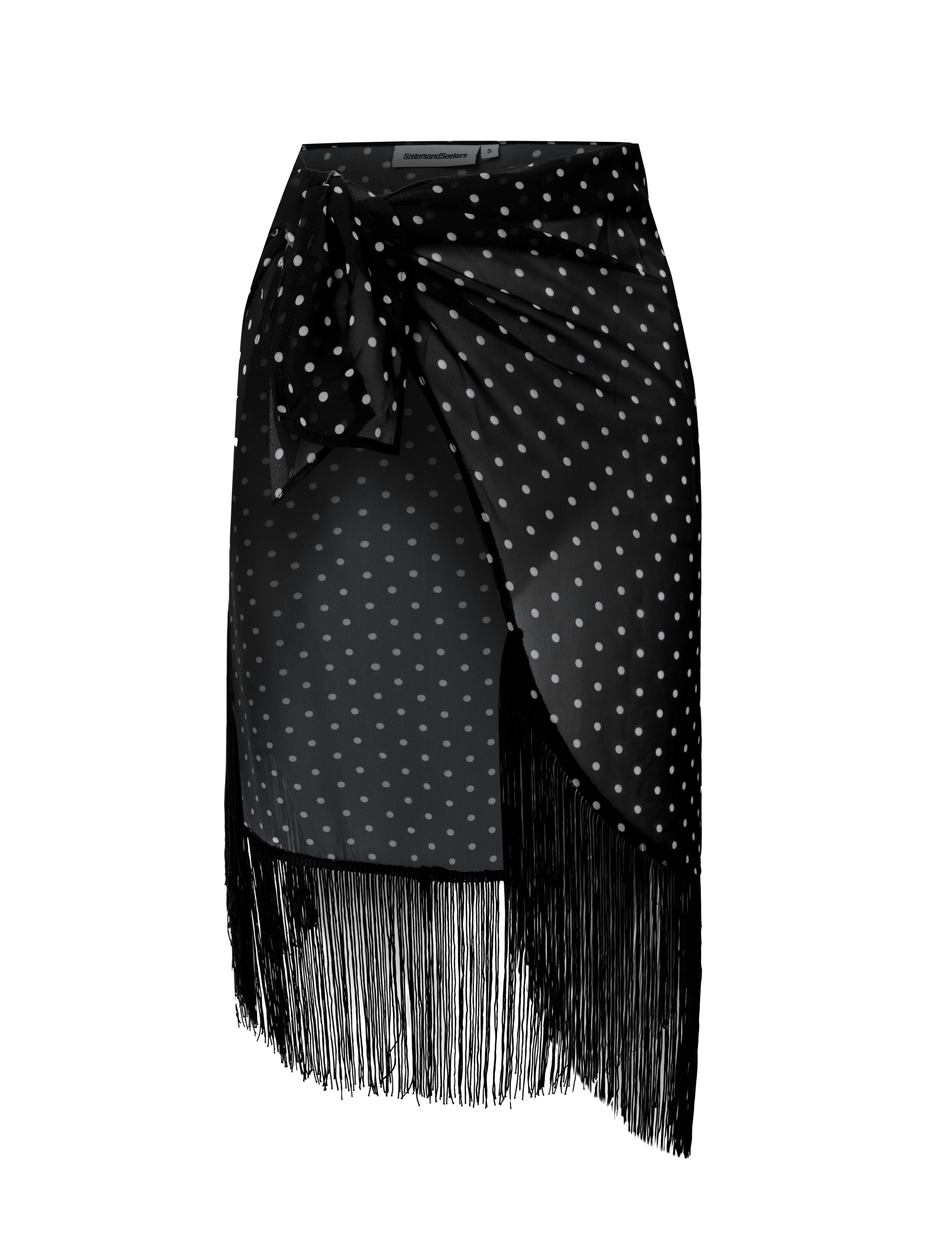 Minnie Tassel Sarong in Black